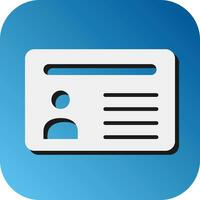 Identity Vector Glyph Gradient Background Icon For Personal And Commercial Use.