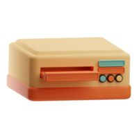 retro Cd Player 3d illustration png