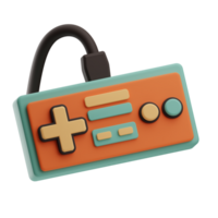 rétro rétro manette 3d illustration png