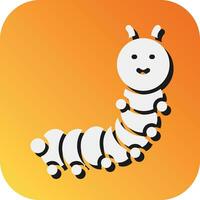 Caterpillar Vector Glyph Gradient Background Icon For Personal And Commercial Use.