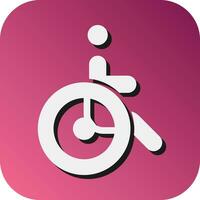 Disabled Vector Glyph Gradient Background Icon For Personal And Commercial Use.