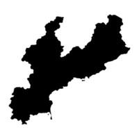 South Hamgyong province map, administrative division of North Korea. Vector illustration.