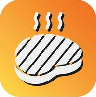 Steak Vector Glyph Gradient Background Icon For Personal And Commercial Use.