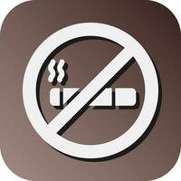 No Smoking Vector Glyph Gradient Background Icon For Personal And Commercial Use.