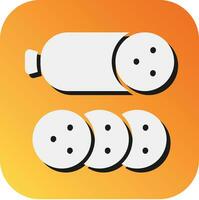 Pepperoni Vector Glyph Gradient Background Icon For Personal And Commercial Use.