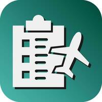 Itinerary Vector Glyph Gradient Background Icon For Personal And Commercial Use.