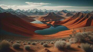 AI generated Beautiful landscape of Namib desert. generative ai photo