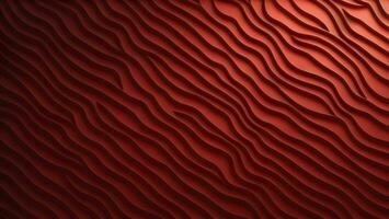 AI generated Red abstract background with waves. generative ai photo