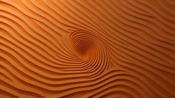 AI generated abstract orange background with curved lines in spiral shape. generative ai photo