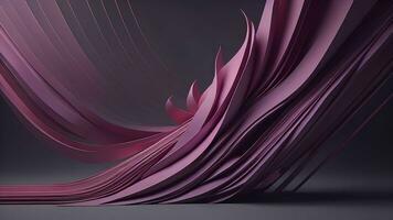 AI generated Abstract background of curved lines in purple colors. generative ai photo