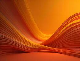 AI generated Abstract background with orange curved lines. generative ai photo