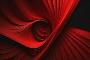 AI generated Abstract red wavy background. generative ai photo