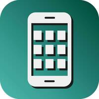 Mobile App Vector Glyph Gradient Background Icon For Personal And Commercial Use.