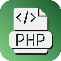 Php Vector Glyph Gradient Background Icon For Personal And Commercial Use.