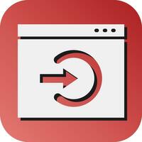 Log In Vector Glyph Gradient Background Icon For Personal And Commercial Use.