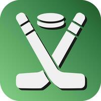 Ice Hockey Vector Glyph Gradient Background Icon For Personal And Commercial Use.