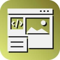 Mockup Design Vector Glyph Gradient Background Icon For Personal And Commercial Use.