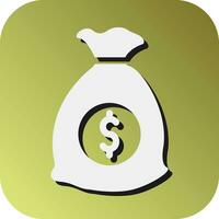 Money Sack Vector Glyph Gradient Background Icon For Personal And Commercial Use.