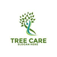 Tree care, save tree logo vector, people tree logo icon template vector