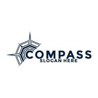 compass logo design vector, creative idea compass or navigation logo icon template vector