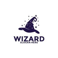 Wizard Magician logo design illustrations vector template