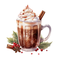 AI generated cup of hot chocolate. AI generated image png