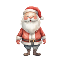 AI generated santa claus standing with a red hat. AI generated image png