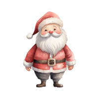 AI generated santa claus standing with a red hat. AI generated image png