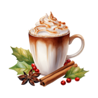 AI generated cup of hot chocolate. AI generated image png