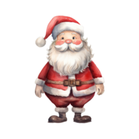 AI generated santa claus standing with a red hat. AI generated image png