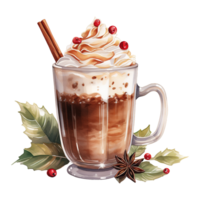 AI generated cup of hot chocolate. AI generated image png