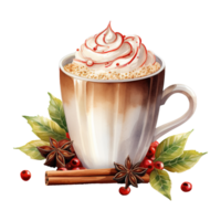 AI generated cup of hot chocolate. AI generated image png