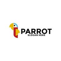 Creative Parrot logo vector, Colorful Bird logo design template vector