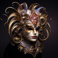 AI generated A carnaval Venetian mask Ai Artificial Intelligence technology concept photo