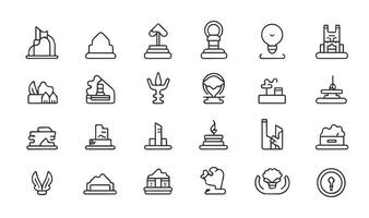 Set of simple black and white icons on the theme of finance. vector