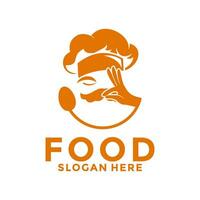 comida logo diseño, cocina, restaurante, café y Cocinando logo vector modelo