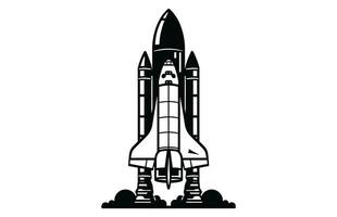 cohete silueta ilustración astronauta vehículo icono, cohete base icono. sencillo firmar ilustración vector