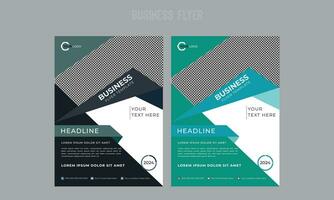 Business flyer corporate design template. vector