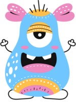 söt monster illustration png