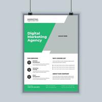 Digital marketing agency business flyer design template vector