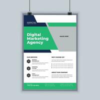 Digital marketing agency business flyer design template vector