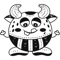 illustration de monstre mignon png