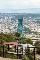 viewpoint on Mount Mtatsminda and view of Tbilisi photo