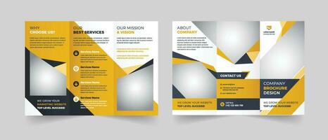 Construction Company A4 Letter Trifold Brochure vector