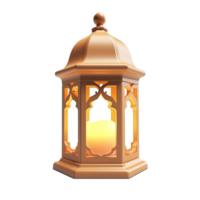 AI generated Islamic lantern png isolated on transparent background