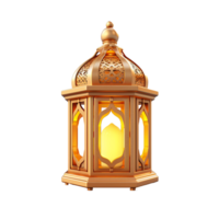 AI generated Islamic lantern png isolated on transparent background