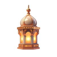 AI generated Islamic lantern png isolated on transparent background