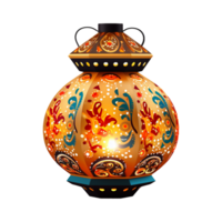 AI generated Traditional Diwali Lantern isolated on transparent background png