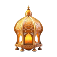 AI generated Islamic lantern png isolated on transparent background