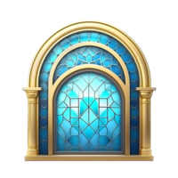 AI generated Ramadan window png isolated on transparent background